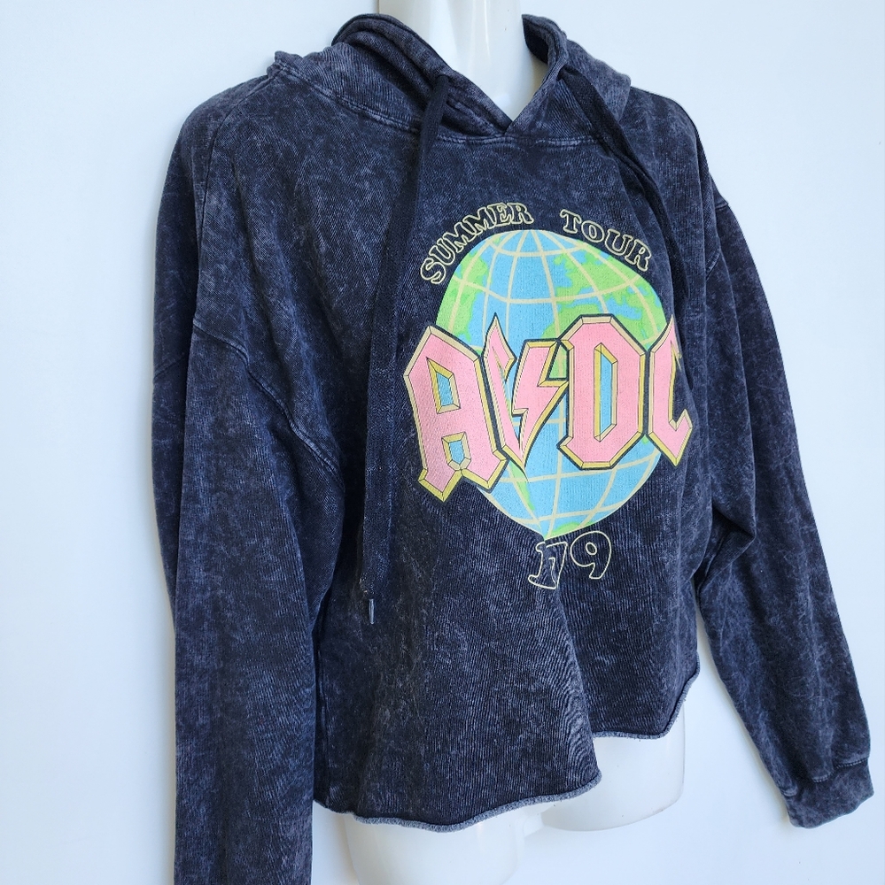 ACDC Sumner Tour 1979 Crop Top Sweater